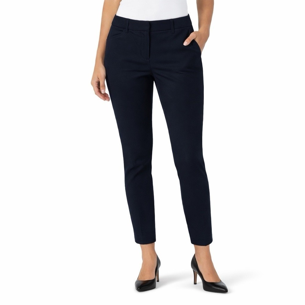 RAFAELLA Black Dress Pants sz 12 Modern Slim Ankle Stretch Business Casual